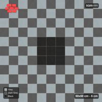 Interlock (Pasco) 50x50 cm · SQ55-111 · Stack Bond - Chess Board with Centre Medallion