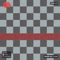 Interlock (Pasco) 50x50 cm · SQ55-113 · Stack Bond - Chess Board with Feature Band