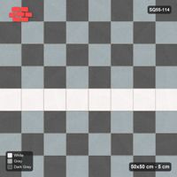 Interlock (Pasco) 50x50 cm · SQ55-114 · Stack Bond - Chess Board with Feature Band