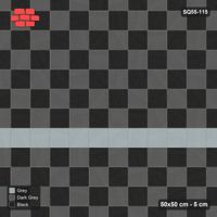 Interlock (Pasco) 50x50 cm · SQ55-115 · Stack Bond - Chess Board with Feature Band - Kerb Frame
