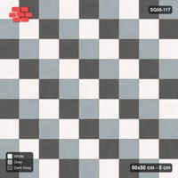 Interlock (Pasco) 50x50 cm · SQ55-117 · Stack Bond - Tri-tone Diagonal Chess