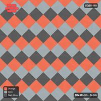 Interlock (Pasco) 50x50 cm · SQ55-118 · 45 Degree Stack - Diagonal Tri-stripes