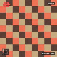 Interlock (Pasco) 50x50 cm · SQ55-121 · Stack Bond - Tri-tone Diagonal Chess