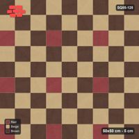 Interlock (Pasco) 50x50 cm · SQ55-125 · Stack Bond - Chess Board with Accent Studs
