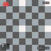 Interlock (Pasco) 50x50 cm · SQ55-126 · Stack Bond - Chess Board with Accent Studs