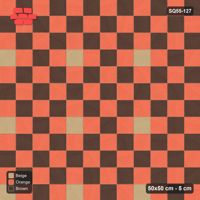 Interlock (Pasco) 50x50 cm · SQ55-127 · Stack Bond - Chess Board with Accent Studs