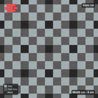 Interlock (Pasco) 50x50 cm · SQ55-128 · Stack Bond - Chess Board with Accent Studs - Kerb Frame