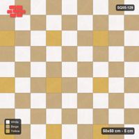 Interlock (Pasco) 50x50 cm · SQ55-129 · Stack Bond - Chess Board with Accent Studs