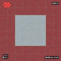 Interlock (Pasco) 50x50 cm · SQ55-14 · Stack Bond - Border + medallion