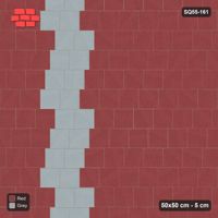 Interlock (Pasco) 50x50 cm · SQ55-161 · Running Bond 1/4 - Feature Band - Kerb Frame