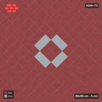 Interlock (Pasco) 50x50 cm · SQ55-170 · 45 Degree Stack - Centre Medallion