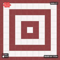 Interlock (Pasco) 50x50 cm · SQ55-177 · Stack Bond - Concentric Squares - Kerb Frame