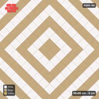 Interlock (Pasco) 50x50 cm · SQ55-180 · 45 Degree Stack - Concentric Squares - Kerb Frame