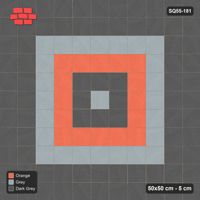 Interlock (Pasco) 50x50 cm · SQ55-181 · Stack Bond - Centre Medallion