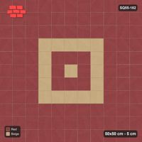Interlock (Pasco) 50x50 cm · SQ55-182 · Stack Bond - Centre Medallion