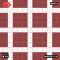 Interlock (Pasco) 50x50 cm · SQ55-190 · Stack Bond - Plaid Lines - Kerb Frame