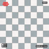 Interlock (Pasco) 50x50 cm · SQ55-2 · Stack Bond - Checkerboard