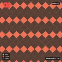 Interlock (Pasco) 50x50 cm · SQ55-207 · 45 Degree Stack - Diagonal Stripes - Kerb Frame