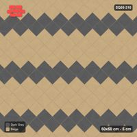 Interlock (Pasco) 50x50 cm · SQ55-210 · 45 Degree Stack - Diagonal Stripes - Kerb Frame