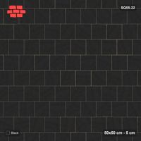 Interlock (Pasco) 50x50 cm · SQ55-22 · Running Bond 1/3 - Single colour - Kerb Frame