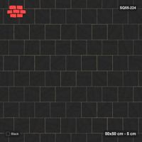 Interlock (Pasco) 50x50 cm · SQ55-224 · Running Bond 1/3 - Single Colour - Kerb Frame