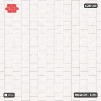 Interlock (Pasco) 50x50 cm · SQ55-226 · Vertical Running Bond 1/2 - Single Colour - Kerb Frame