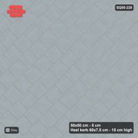 Interlock (Pasco) 50x50 cm · SQ55-228 · 45 Degree Running Bond - Single Colour - Kerb Frame
