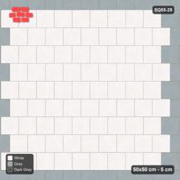 Interlock (Pasco) 50x50 cm · SQ55-28 · Running Bond 1/2 - Accent border - Kerb Frame