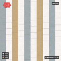Interlock (Pasco) 50x50 cm · SQ55-36 · Vertical Running Bond 1/3 - Two-colour column stripes
