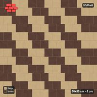 Interlock (Pasco) 50x50 cm · SQ55-40 · Running Bond 1/2 - Checkerboard 2x2