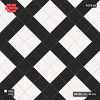 Interlock (Pasco) 50x50 cm · SQ55-48 · 45 Degree Stack - Diagonal grid lines - Kerb Frame