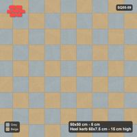 Interlock (Pasco) 50x50 cm · SQ55-59 · Stack Bond - Chess Board - Kerb Frame