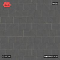 Interlock (Pasco) 50x50 cm · SQ55-8 · Running Bond 1/4 - Single colour - Kerb Frame