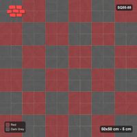 Interlock (Pasco) 50x50 cm · SQ55-88 · Stack Bond - Large Chess Board 2x2
