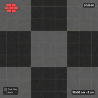 Interlock (Pasco) 50x50 cm · SQ55-90 · Stack Bond - Large Chess Board 3x3 - Kerb Frame