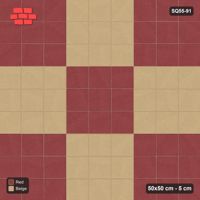 Interlock (Pasco) 50x50 cm · SQ55-91 · Stack Bond - Large Chess Board 3x3
