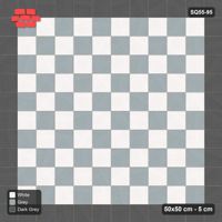 Interlock (Pasco) 50x50 cm · SQ55-95 · Stack Bond - Chess Board with Border