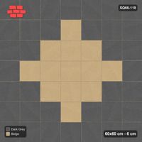 Interlock (Pasco) 60x60 cm · SQ66-118 · Diamond Medallion