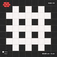Interlock (Pasco) 60x60 cm · SQ66-129 · Dotted Grid, Even Set with Single Slab Border