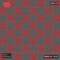 Interlock (Pasco) 60x60 cm · SQ66-132 · Slab Checkerboard with Single Slab Border
