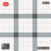 Interlock (Pasco) 60x60 cm · SQ66-157 · Wide Grid Lines with Dots
