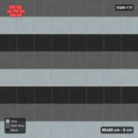 Interlock (Pasco) 60x60 cm · SQ66-179 · Three-Tone Courses with Single Slab Border