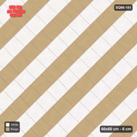 Interlock (Pasco) 60x60 cm · SQ66-181 · Diagonal Half-Bond with Tone Row Stripes