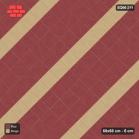 Interlock (Pasco) 60x60 cm · SQ66-211 · Diagonal with Accent Course Every Fourth