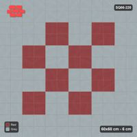 Interlock (Pasco) 60x60 cm · SQ66-220 · Double-Slab Checker Blocks with Double Slab Border