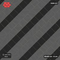 Interlock (Pasco) 60x60 cm · SQ66-221 · Kerb-Framed Diagonal Half-Bond with Accent Course Every Third