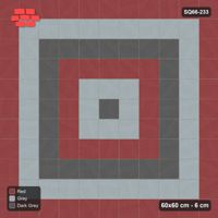 Interlock (Pasco) 60x60 cm · SQ66-233 · Concentric Square Rings