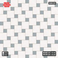 Interlock (Pasco) 60x60 cm · SQ66-253 · Offset Lattice, 30x30 Holes, Solid Slabs, Kerb, 520 cm