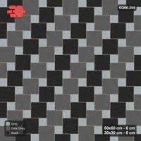 Interlock (Pasco) 60x60 cm · SQ66-254 · Offset Lattice, 30x30 Holes, Row Tones, Mirrored, 540 cm