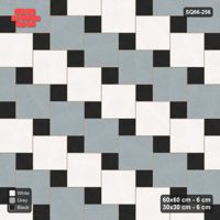 Interlock (Pasco) 60x60 cm · SQ66-256 · Offset Lattice, 30x30 Holes, Column Tones, Mirrored, 390 cm